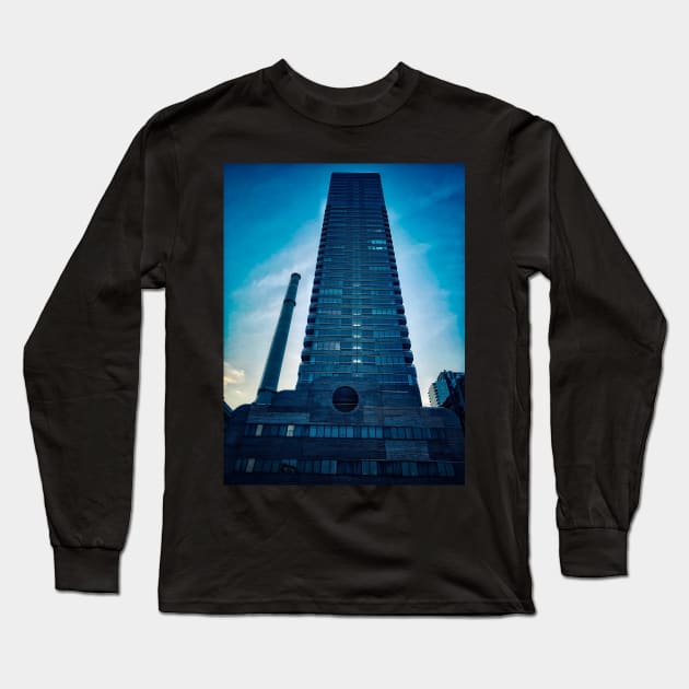 Blue Sky & Skyscraper Long Sleeve T-Shirt by eleonoraingrid